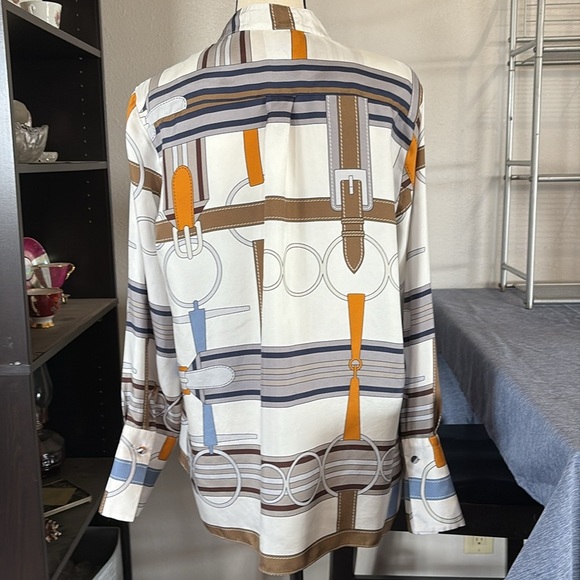 Rani Arabella 100% Silk Women’s Size Large Button Down Shirt - Picture 2 of 7